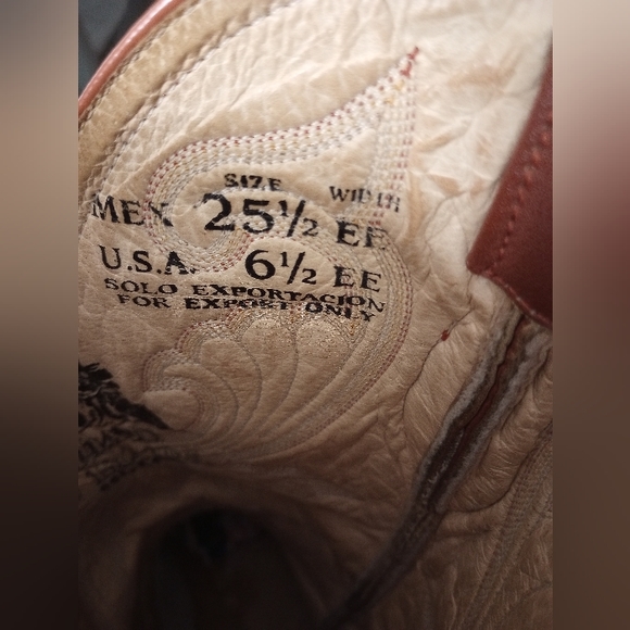 VILLANO BOOTS,COWBOY PYTHON GENUINE Size 6.5EE - Picture 13 of 15